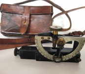 Clinometer – WWI – 1918 – E.R. Watts and Son with original leather carrying case.