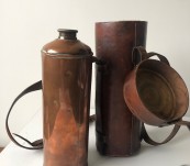 WWI Copper Flask in Original Bespoke Leather Carrying Case [Super Condition] – Captain McCracken