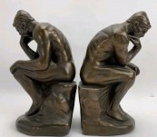 The Thinker Bookends by Armor Bronze New York – 1920’s